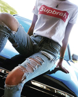 White Supbrah Hip Hop T Shirt (2XL-3XL) - Rasta Headquarters
