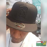 Black Embroidered King Kamehameha Snapback Hats - Rasta Headquarters