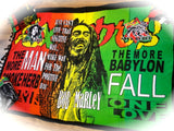 Bob Marley Babylon Love Sarong Beach Cover Up, Sarong Skirt, Sarong Wrap, Rasta Headquarters